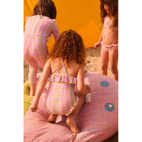 Louise Misha Pink Island Checks Jovana Bathing Suit