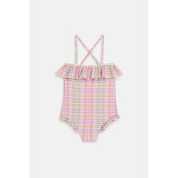 Louise Misha Pink Island Checks Jovana Bathing Suit