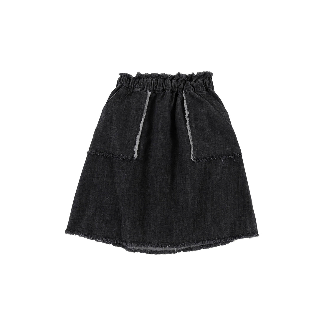 Loud Black Relax Raw Edge Skirt