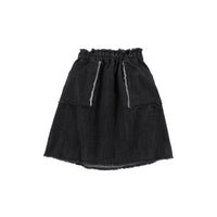 Loud Black Relax Raw Edge Skirt