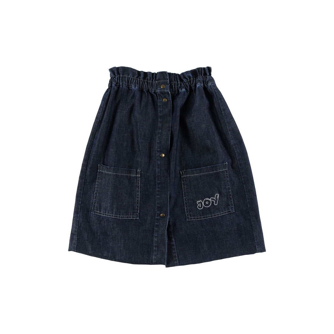 Loud Blue Denim Tender Button Down Skirt