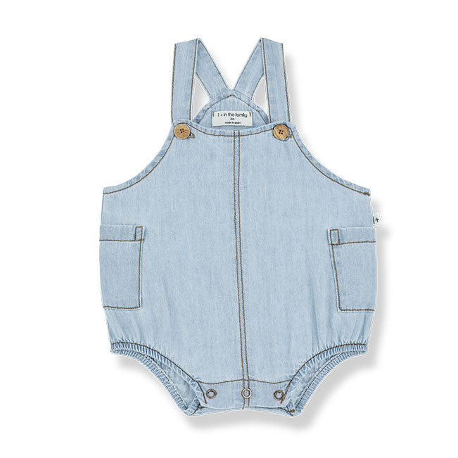 1+ in the Family  Denim Giorgio Romper