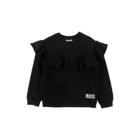 Loud Black World Ruffled Sweatshirt