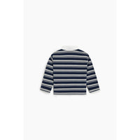 The New Society Black Iris Stripe Glowee Polo