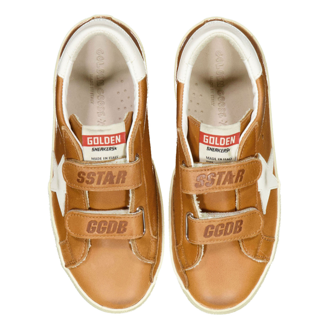 Golden Goose Leather Brown/Cream Old School Sneaker