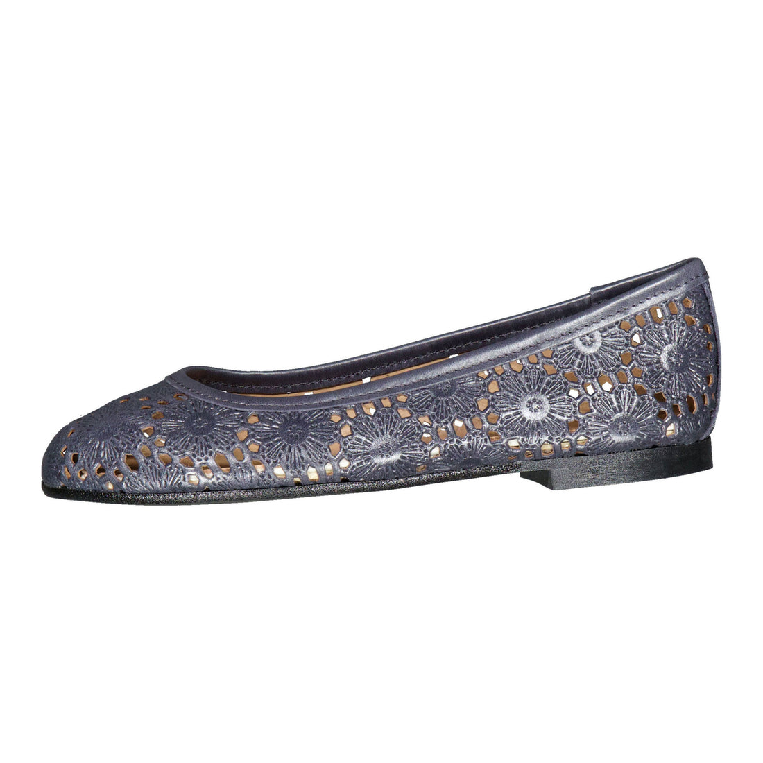 Papanatas Grey Crochet Ballet Flat