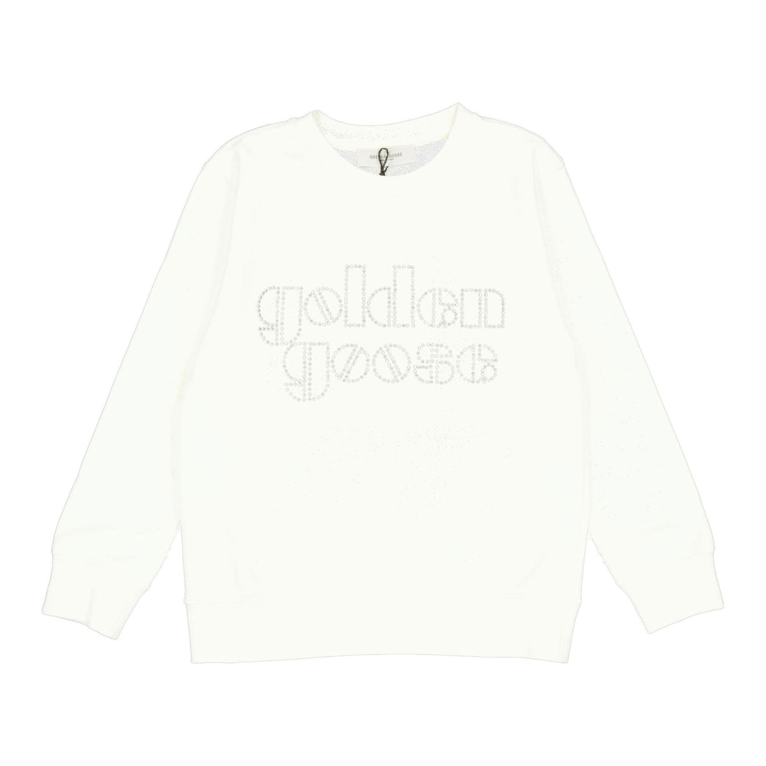 Golden Goose Heritage White Studded Crew Sweatshirt