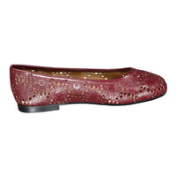 Papanatas  Burgundy Crochet Ballet Flat