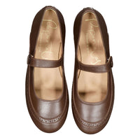 Papanatas  Mocha Wingtip Mary Janes