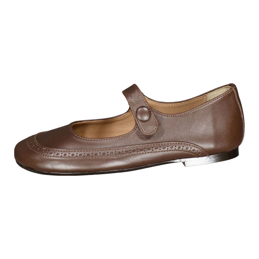 Papanatas  Mocha Wingtip Mary Janes