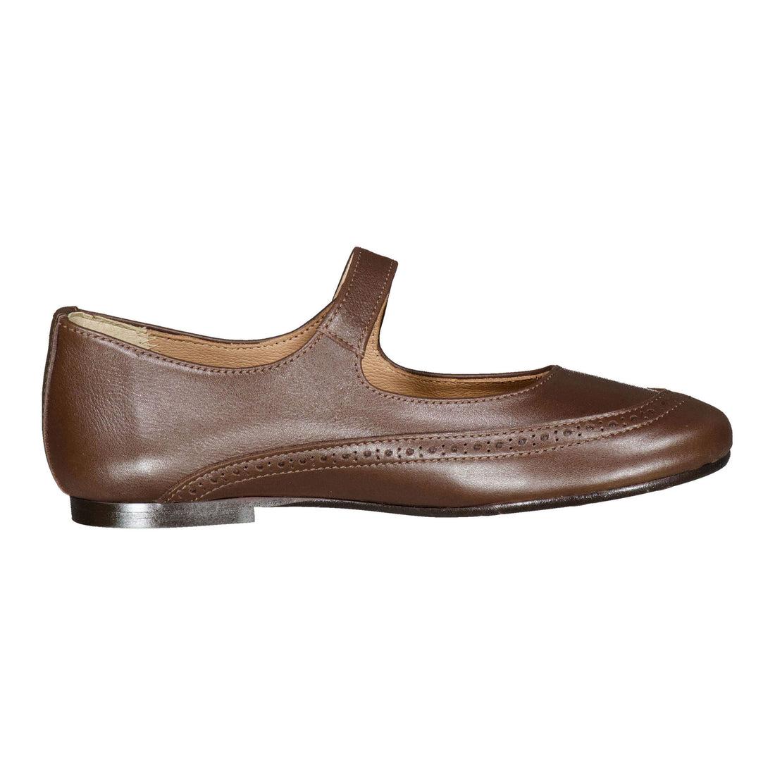 Papanatas  Mocha Wingtip Mary Janes