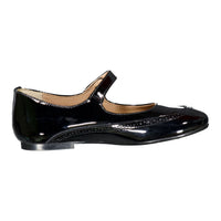 Papanatas  Black Patent Wingtip Mary Janes