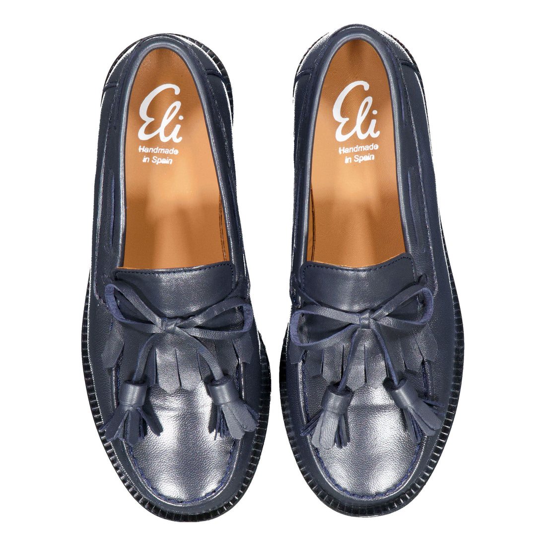 Papanatas  Navy Blue Bow Penny Loafer
