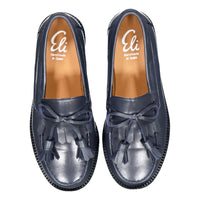 Papanatas  Navy Blue Bow Penny Loafer