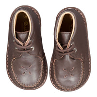 Papanatas Brown Stitched Baby Bootie