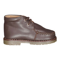 Papanatas Brown Stitched Baby Bootie