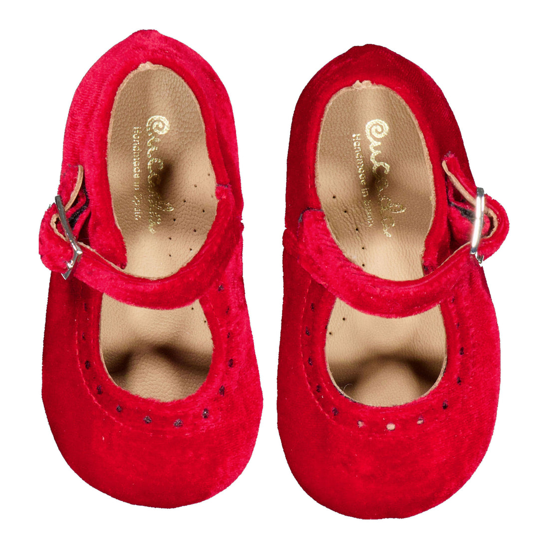 Papanatas  Red Velvet Baby Mary Janes