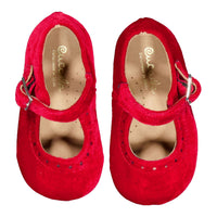 Papanatas  Red Velvet Baby Mary Janes
