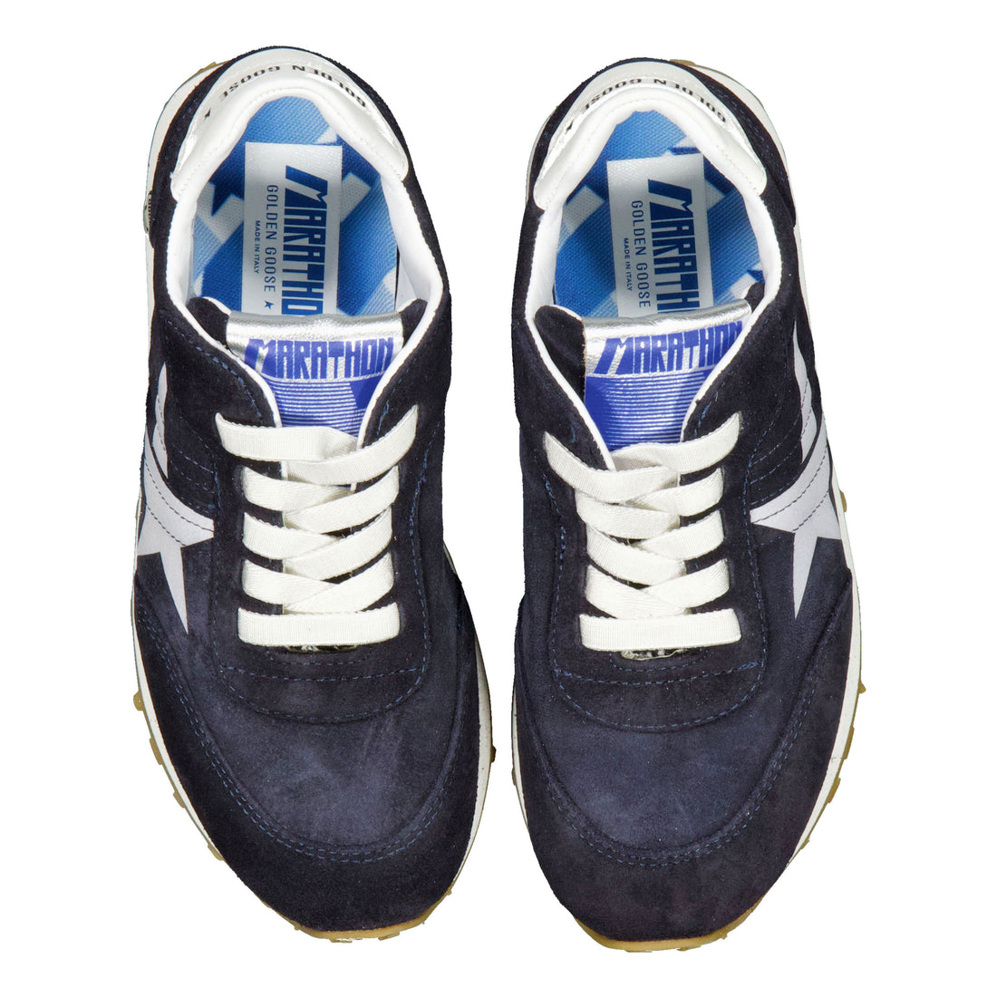 Golden Goose Dark Blue/White Running Marathon Sneakers