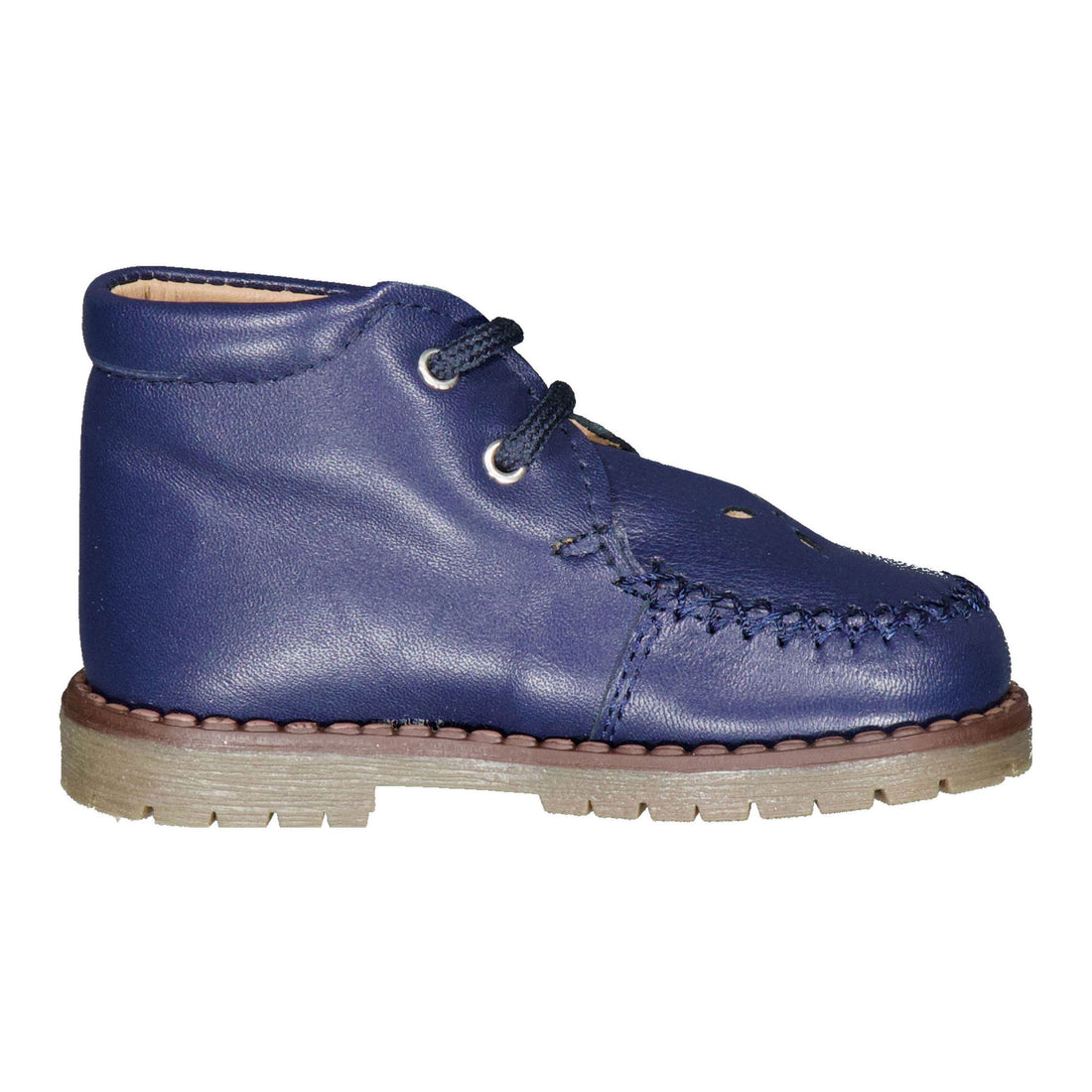 Papanatas  Navy Stitched Baby Bootie