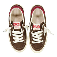 Golden Goose Brown/White/Red May Sneaker