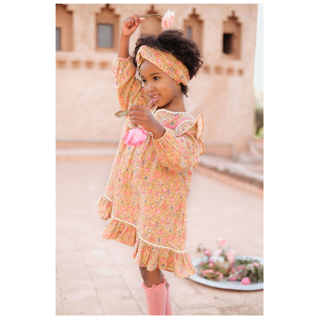 Louise Misha Saffron Flower Field Jilana Dress