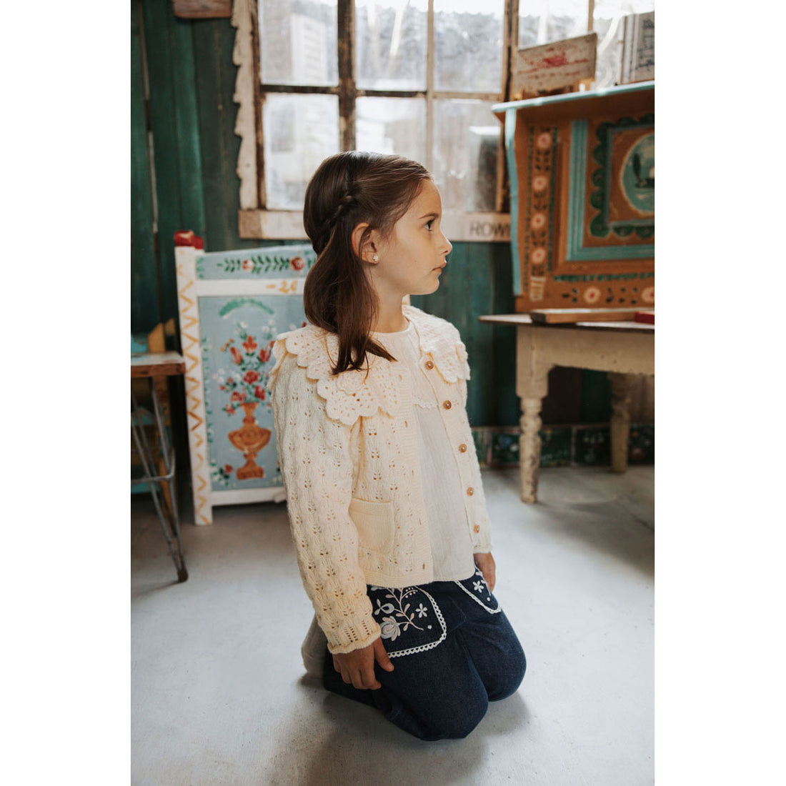 Louise Misha Cream Anouchka Cardigan