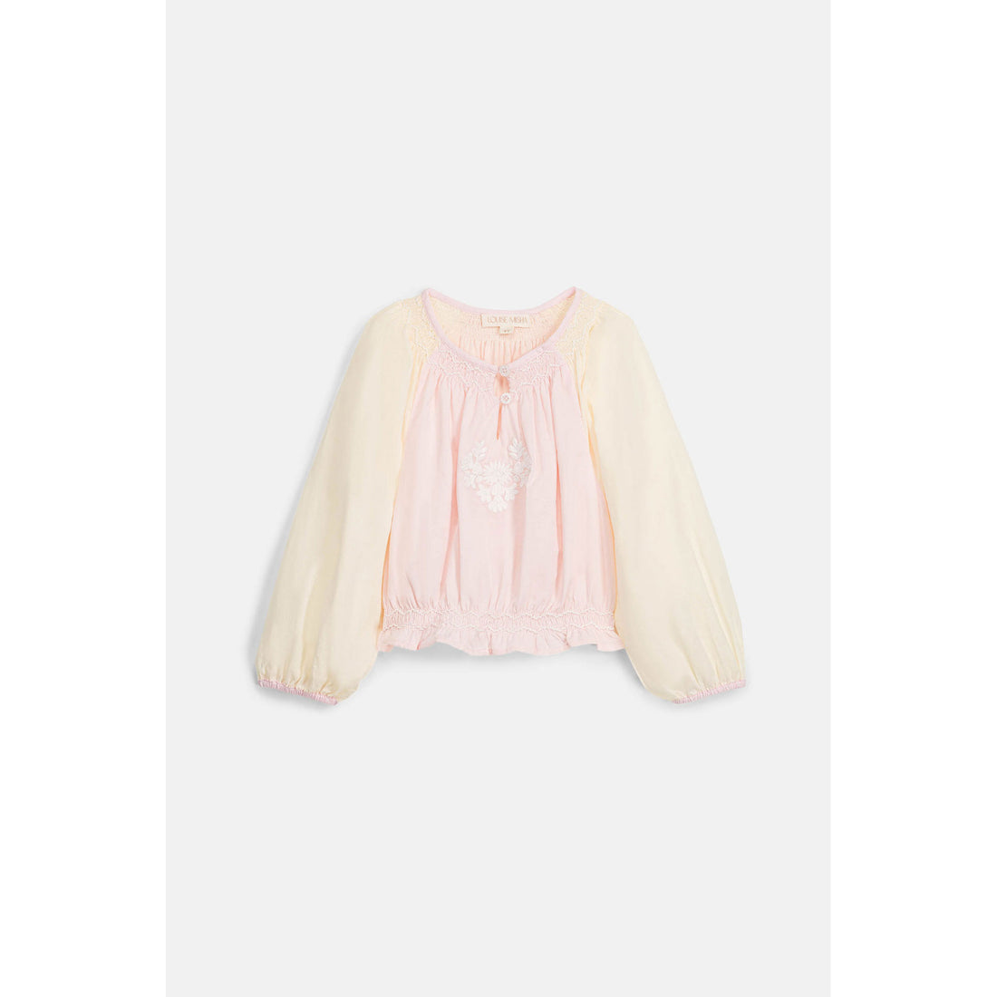 Louise Misha Pink Yellow Elanor Blouse