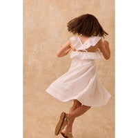 Louise Misha Off White Schiffli Anaya Dress