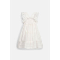 Louise Misha Off White Schiffli Anaya Dress