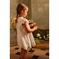 Louise Misha Off White Schiffli Mia Dress