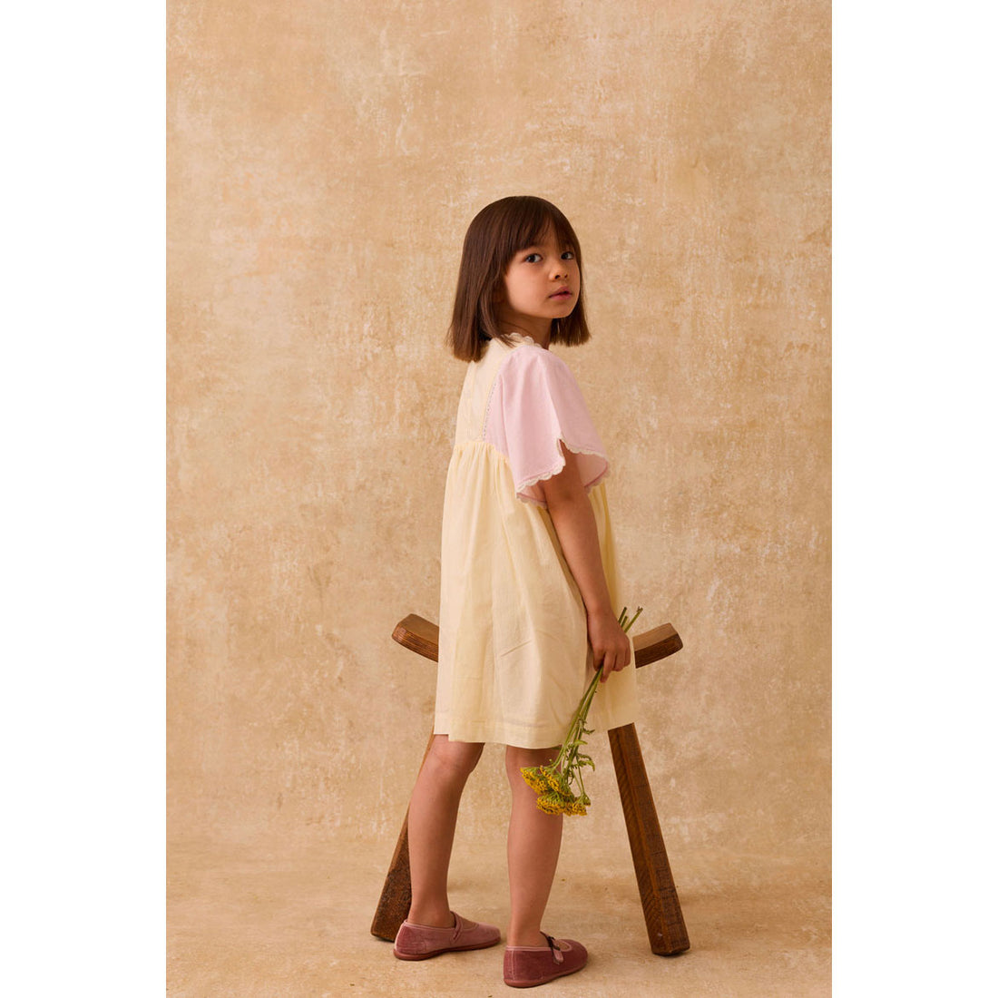 Louise Misha Pink  Yellow Aurora Dress