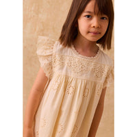 Louise Misha Yellow Schiffli Thalia Dress
