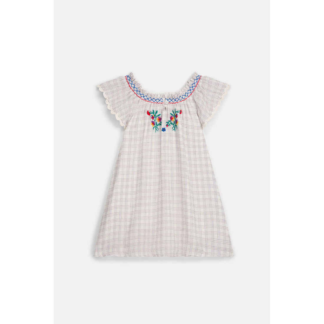 Louise Misha Cream Cruise Checks Edith Dress