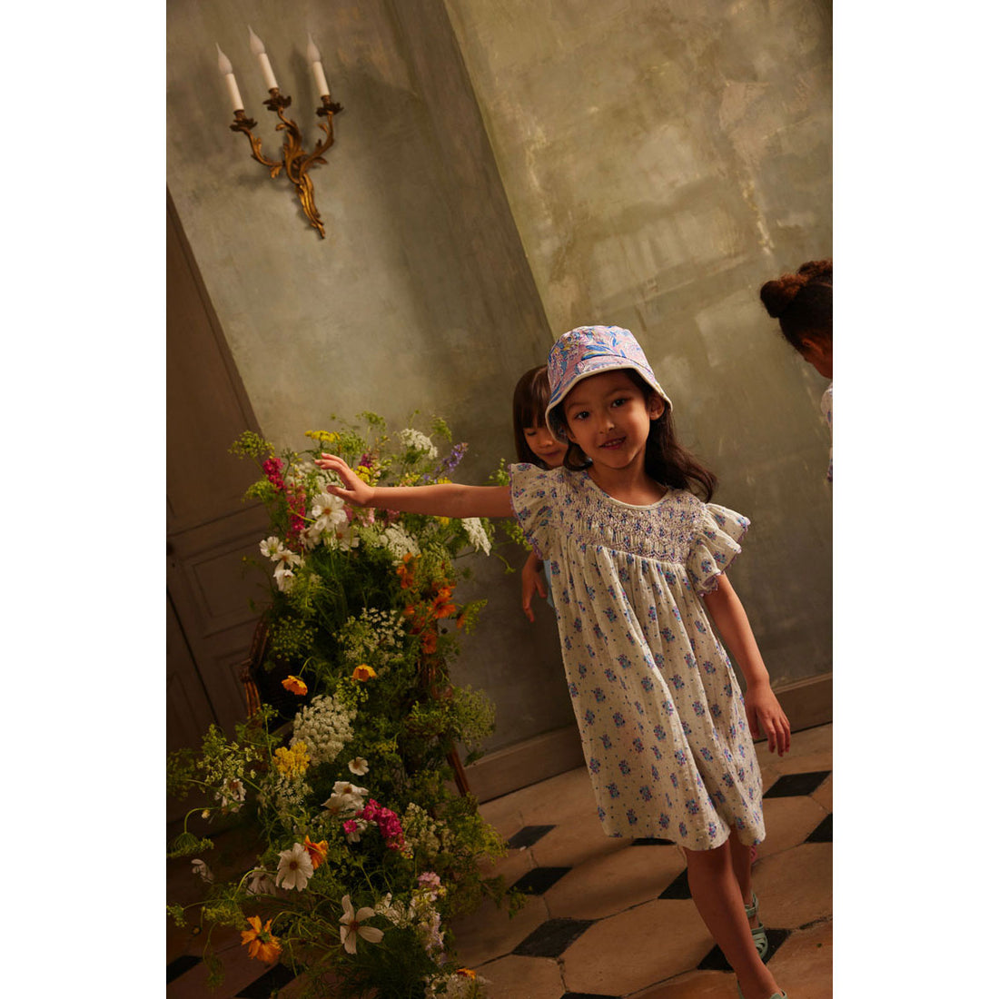 Louise Misha Cream Flower Dunes Shati Dress