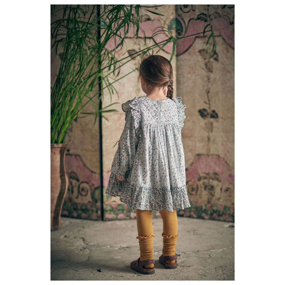 Louise Misha Cream Retro Pansy Lara Dress