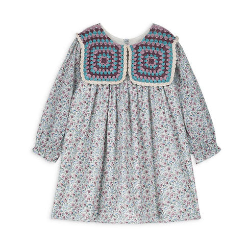 Louise Misha Cream Retro Pansy Warise Dress