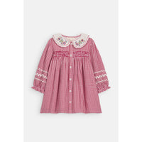 Louise Misha Raspberry Checks Delina Dress