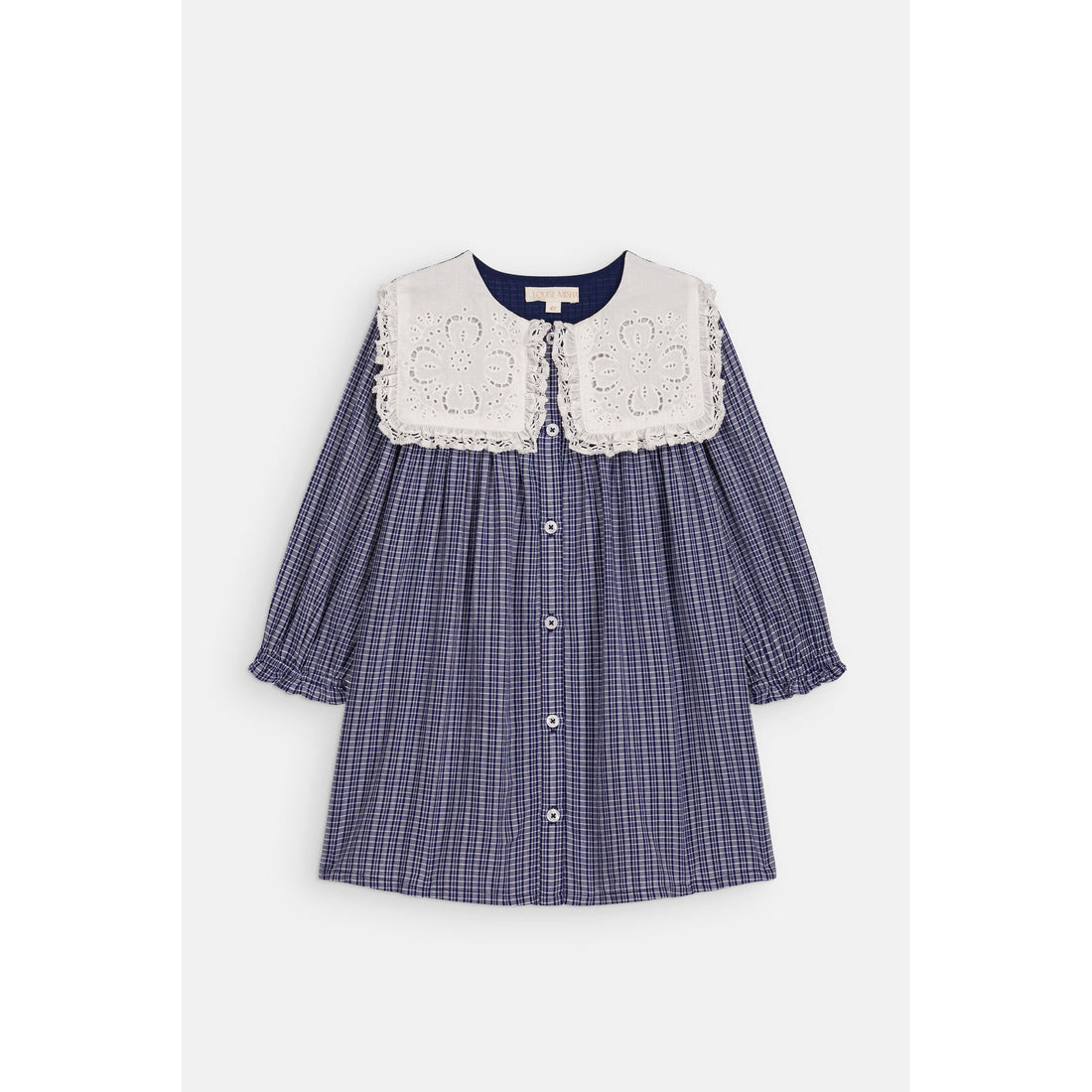 Louise Misha Indigo Cozy Checks Hyacinte Dress