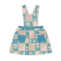 Louise Misha Stone Blue Patchwork Mira Dress