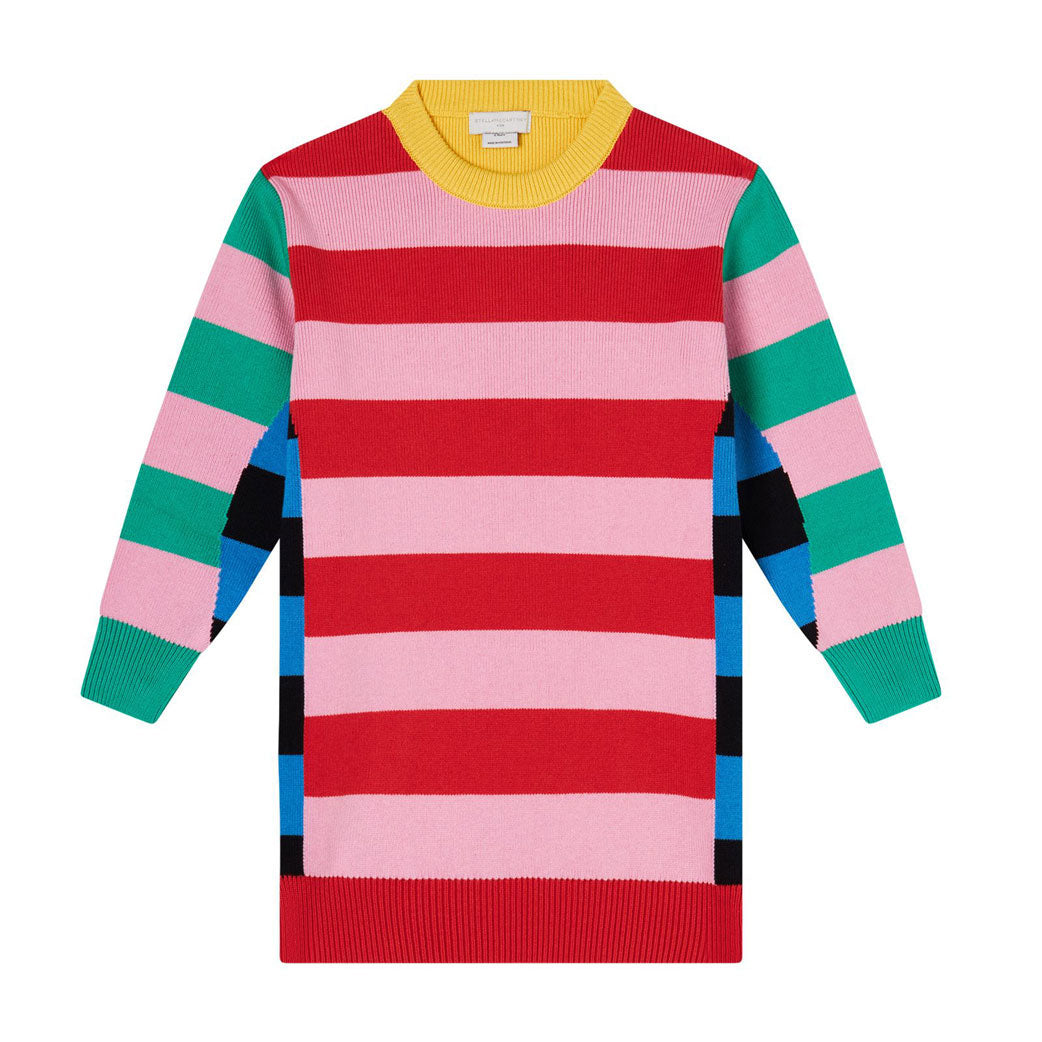 Stella Mccartney Multi Graphic Stripes Knit Dress