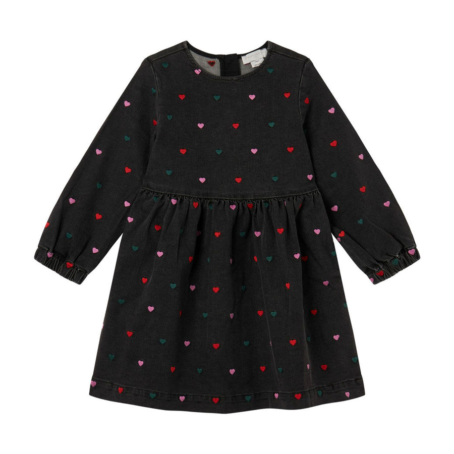 Stella Mccartney Black Hearts Denim Dress