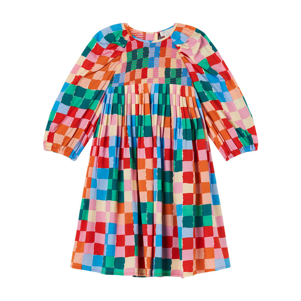 Stella Mccartney Multi Ls Multicolor Checks Viscose Tencel Dress