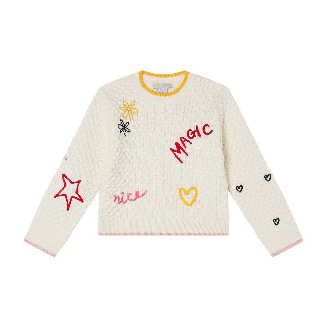 Stella Mccartney White Daydreamer Scribble Sweater