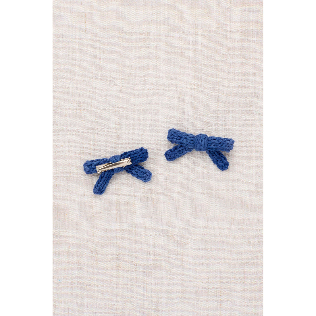 Misha and Puff Blue Ribbon Goldie Bow Set