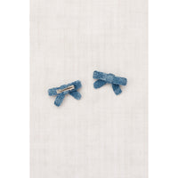 Misha and Puff Blue Slate Goldie Bow Set