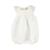 Bebe Organic Antique White Grace Romper