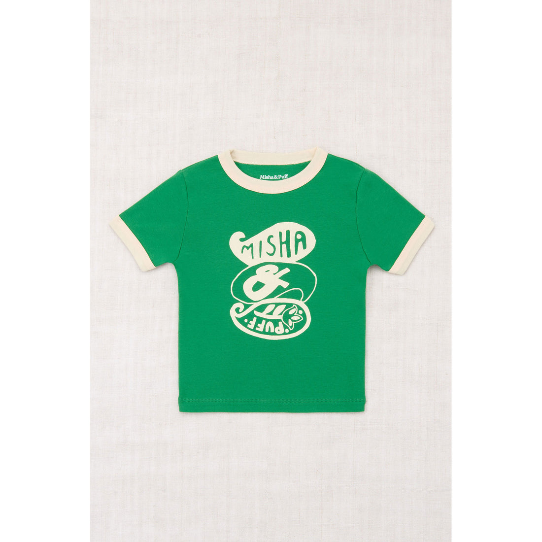 Misha and Puff Bottle Green Groovy Paisley Ringer Tee