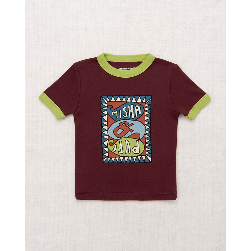 Misha and Puff  Fig Groovy Paisley Ringer Tee