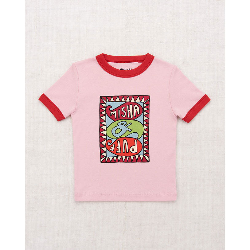 Misha and Puff  Pink Lilac Groovy Paisley Ringer Tee